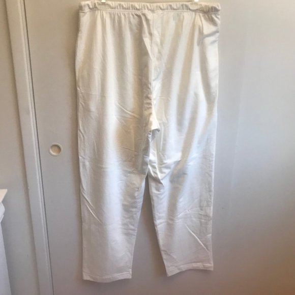 Elena Tannassi off-white sports pants sz 2X - Picture 4 of 5
